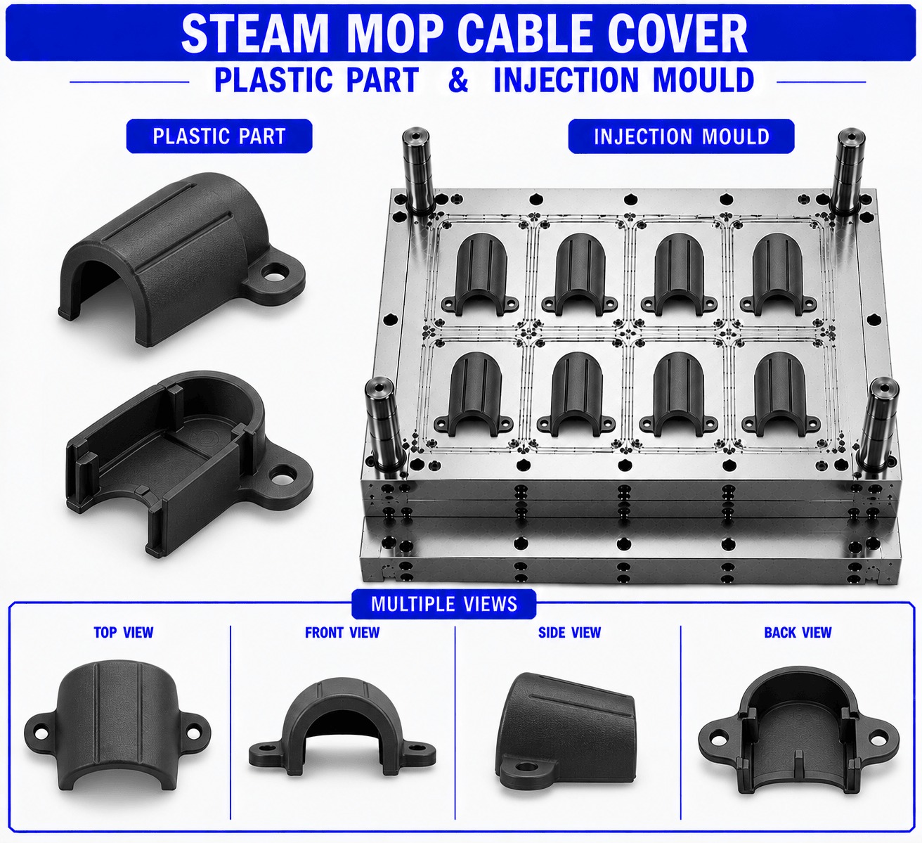 Steam Mop Plastic Cable Cover Mould and Moulding Service